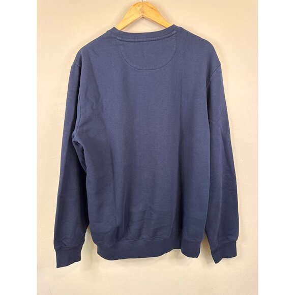 Calvin Klein Jeans Mens Cotton Crewneck Sweatshirt Navy Blue XL - Picture 2 of 10
